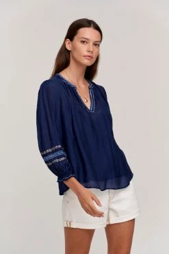 Velvet By Graham & Spencer SANDRA BOHO BLOUSE Womens