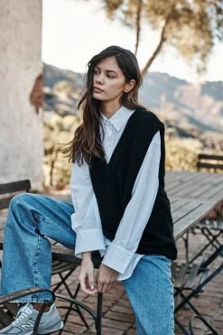 Velvet By Graham & Spencer RACHEL OVERSIZED BUTTON-UP SHIRT Womens