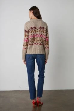 Velvet By Graham & Spencer CHEYENNE FAIR ISLE SWEATER Womens