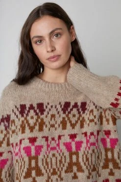 Velvet By Graham & Spencer CHEYENNE FAIR ISLE SWEATER Womens
