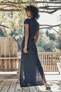 Velvet By Graham & Spencer ZIGGY COTTON SLUB MAXI DRESS Womens