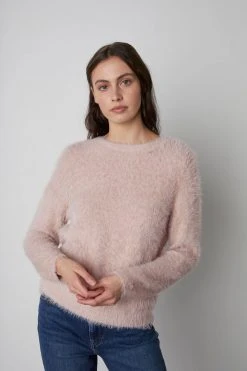 Velvet By Graham & Spencer Womens RAY CREW NECK SWEATER