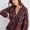 Velvet By Graham & Spencer NOAH HALF PLACKET BLOUSE