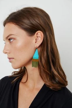 FRANJA BEADED FRINGE EARRINGS BY BLUMA PROJECT Womens