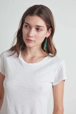 FRANJA BEADED FRINGE EARRINGS BY BLUMA PROJECT Womens