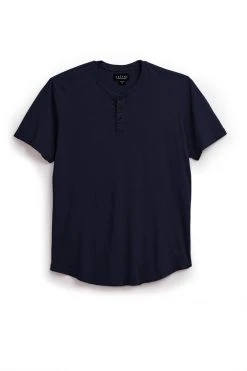 Velvet By Graham & Spencer FULTON SHORT SLEEVE HENLEY Mens