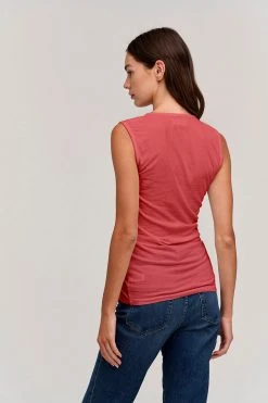 Velvet By Graham & Spencer Womens ALYSSA V-NECK TANK