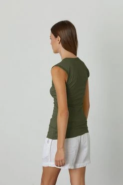 Velvet By Graham & Spencer ESTINA GAUZY WHISPER FITTED TANK TOP