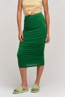 Velvet By Graham & Spencer LISA SHIRRED SEAM SKIRT