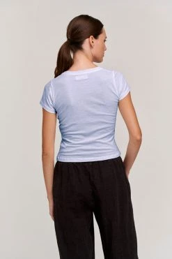 Velvet By Graham & Spencer NINA CROPPED CREW NECK TEE Womens