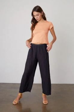 Velvet By Graham & Spencer NINA CROPPED CREW NECK TEE Womens