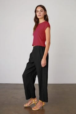 Velvet By Graham & Spencer NINA CROPPED CREW NECK TEE Womens