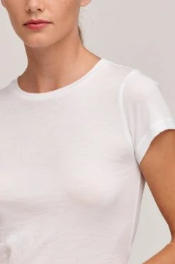 Velvet By Graham & Spencer NINA CROPPED CREW NECK TEE Womens