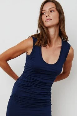 Velvet By Graham & Spencer VARELLA SHIRRED MINI DRESS Womens