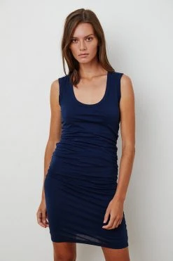 Velvet By Graham & Spencer VARELLA SHIRRED MINI DRESS Womens