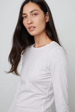 Velvet By Graham & Spencer ZOFINA GAUZY WHISPER FITTED CREW NECK TEE Womens