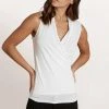 Velvet By Graham & Spencer ADELISE GAUZY WHISPER FITTED WRAP TANK Womens