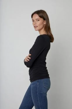 Velvet By Graham & Spencer DENISE SCOOP NECK TEE Womens