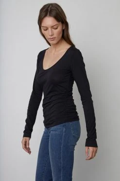 Velvet By Graham & Spencer DENISE SCOOP NECK TEE Womens