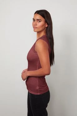 Velvet By Graham & Spencer ESTINA GAUZY WHISPER FITTED TANK TOP