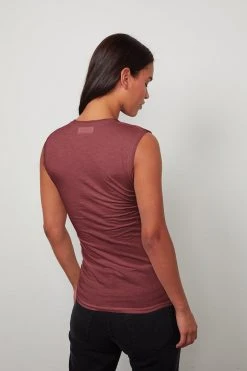 Velvet By Graham & Spencer ESTINA GAUZY WHISPER FITTED TANK TOP