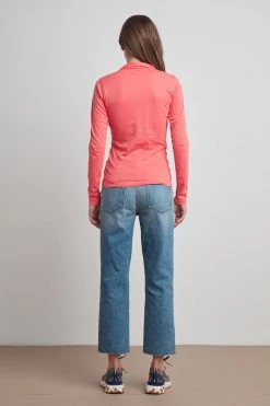 Velvet By Graham & Spencer Womens MERI WRAP FRONT FITTED TOP