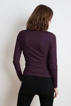 Velvet By Graham & Spencer Womens MERI WRAP FRONT FITTED TOP