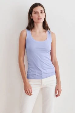 Velvet By Graham & Spencer MOSSY GAUZY WHISPER FITTED TANK