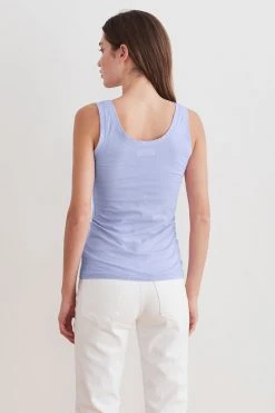 Velvet By Graham & Spencer MOSSY GAUZY WHISPER FITTED TANK