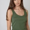 Velvet By Graham & Spencer MOSSY GAUZY WHISPER FITTED TANK