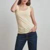 Velvet By Graham & Spencer MOSSY GAUZY WHISPER FITTED TANK Womens