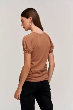 Velvet By Graham & Spencer STACY RAGLAN PUFF SLEEVE TEE