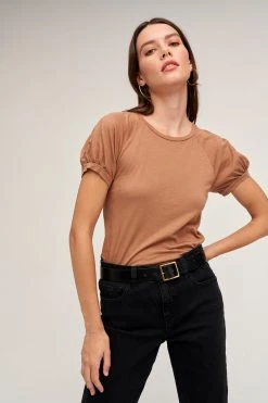 Velvet By Graham & Spencer STACY RAGLAN PUFF SLEEVE TEE