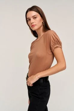 Velvet By Graham & Spencer STACY RAGLAN PUFF SLEEVE TEE