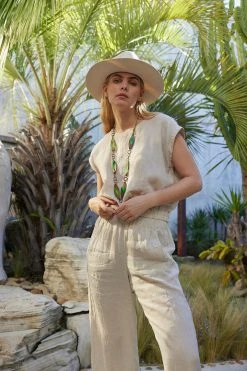 Velvet By Graham & Spencer Womens LOLA LINEN PANT