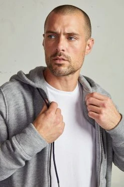 Velvet By Graham & Spencer Mens DAVE ZIP UP HOODIE