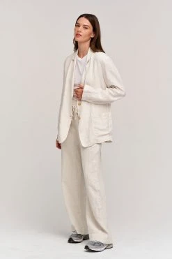 Velvet By Graham & Spencer Womens CASSIE HEAVY LINEN BLAZER