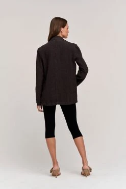 Velvet By Graham & Spencer Womens CASSIE HEAVY LINEN BLAZER