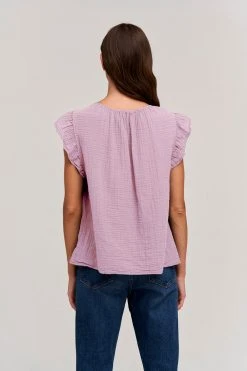 Velvet By Graham & Spencer BREANNA COTTON GAUZE TOP Womens