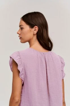 Velvet By Graham & Spencer BREANNA COTTON GAUZE TOP Womens