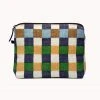 Womens LARGE GINGHAM LINEN POUCH BY EPICE