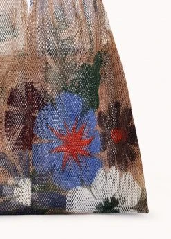 LARGE FLORAL PRINT MESH TOTE BY EPICE Womens
