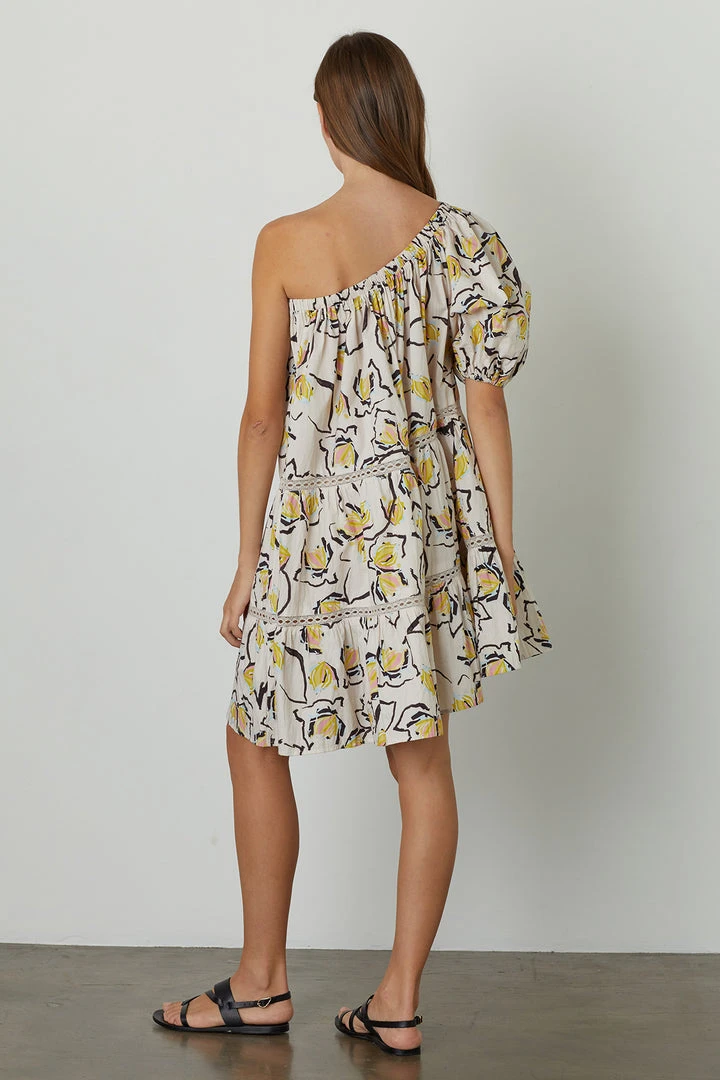 Velvet By Graham & Spencer ADALYN ONE SHOULDER PRINTED DRESS Womens 5 Velvet By Graham & Spencer ADALYN ONE SHOULDER PRINTED DRESS Womens