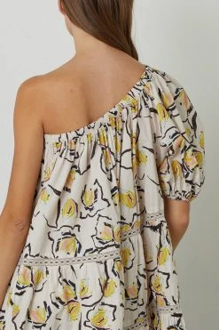 Velvet By Graham & Spencer ADALYN ONE SHOULDER PRINTED DRESS Womens 11 Velvet By Graham & Spencer ADALYN ONE SHOULDER PRINTED DRESS Womens
