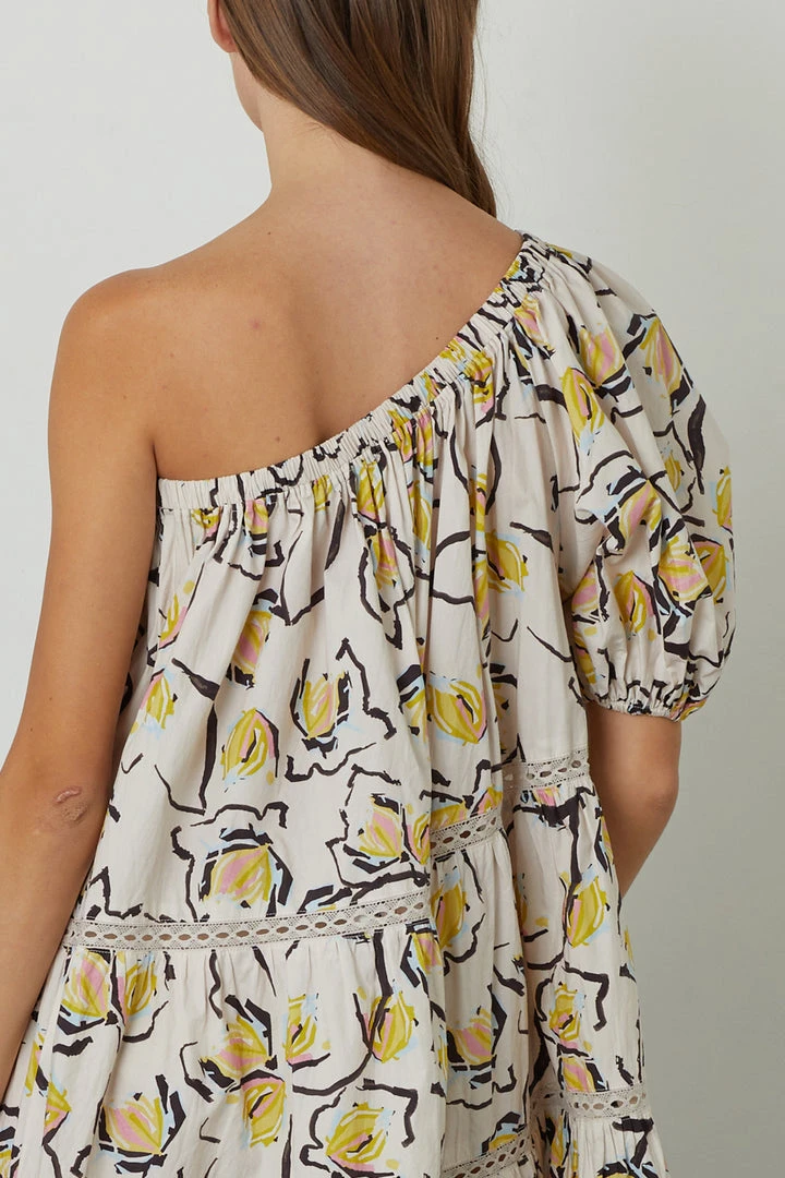 Velvet By Graham & Spencer ADALYN ONE SHOULDER PRINTED DRESS Womens 6 Velvet By Graham & Spencer ADALYN ONE SHOULDER PRINTED DRESS Womens