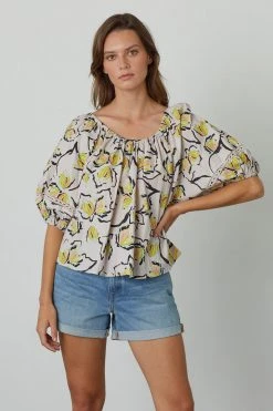 Velvet By Graham & Spencer Womens ZOEY PRINTED BOHO TOP 9 Velvet By Graham & Spencer Womens ZOEY PRINTED BOHO TOP