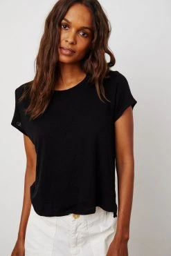 Velvet By Graham & Spencer CASEY SHORT SLEEVE CREW NECK TEE