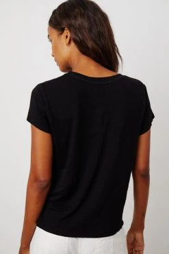 Velvet By Graham & Spencer CASEY SHORT SLEEVE CREW NECK TEE