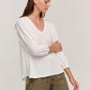 Velvet By Graham & Spencer Womens GINA V-NECK TEE