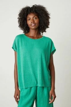 Velvet By Graham & Spencer HUDSON CREW NECK TEE Womens